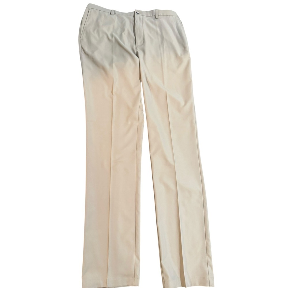 Callaway Golf Pants Men's 40x38 Beige Polyester Performance Trousers Big & Tall